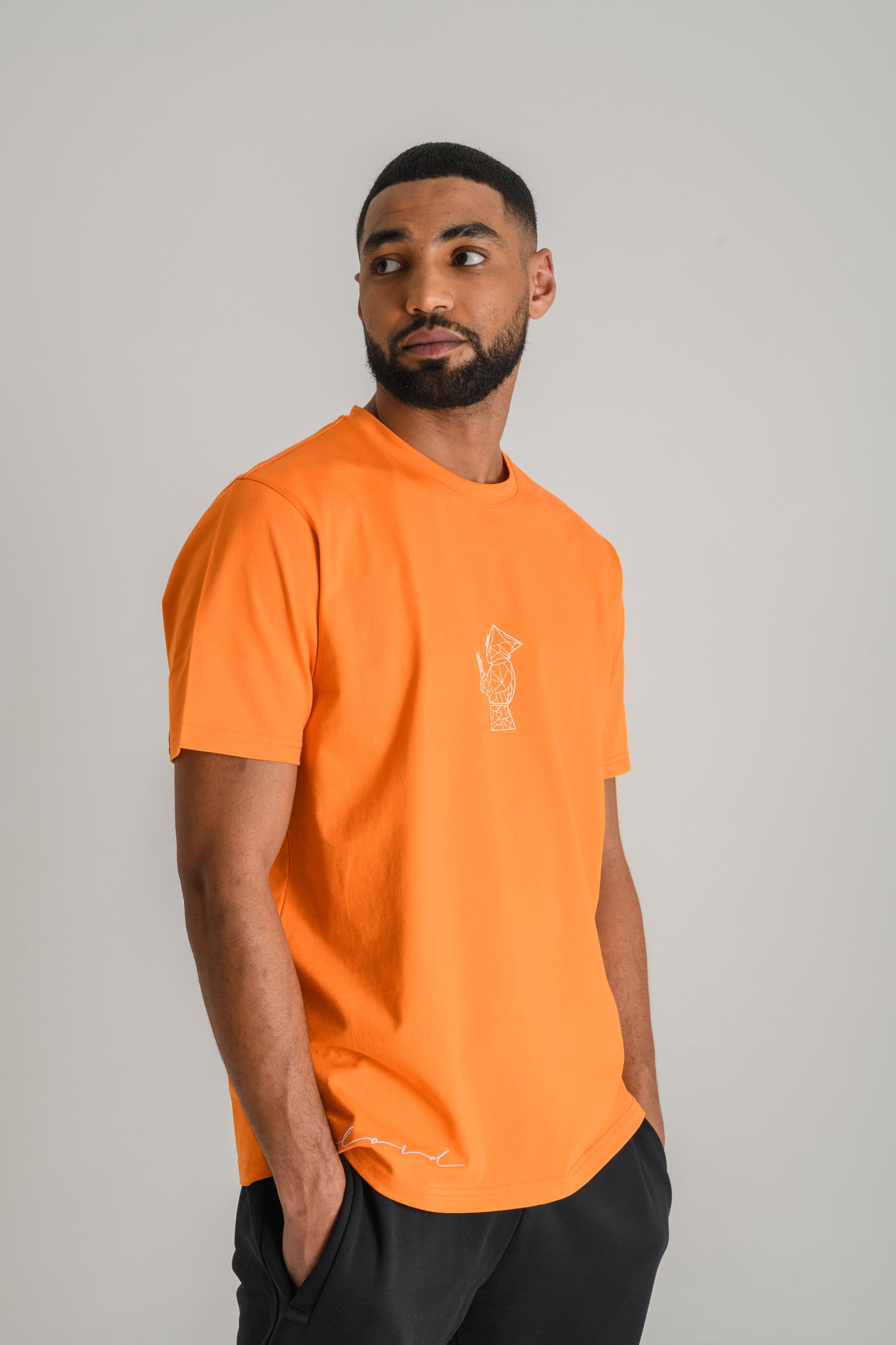 Lørd orange graffiti tag tee shirt