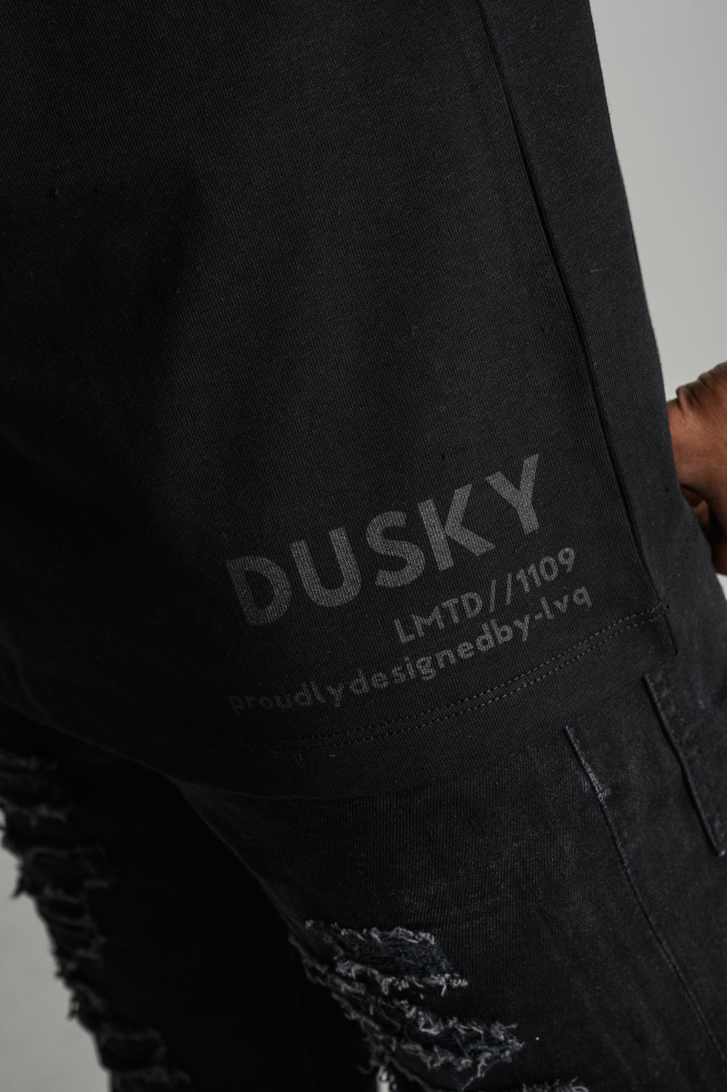 Lørd dusky oversized tee shirt black