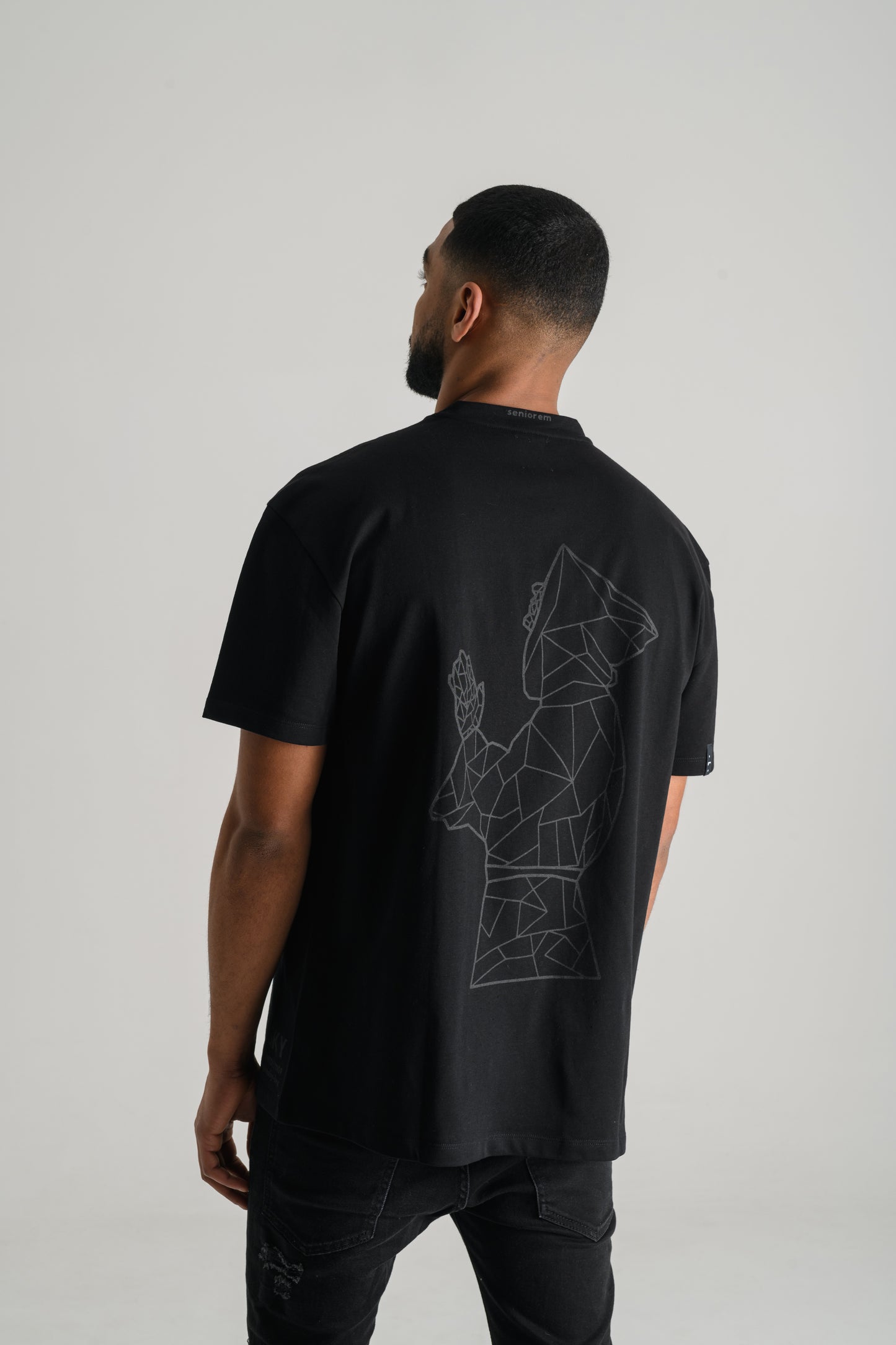 Lørd dusky oversized tee shirt black