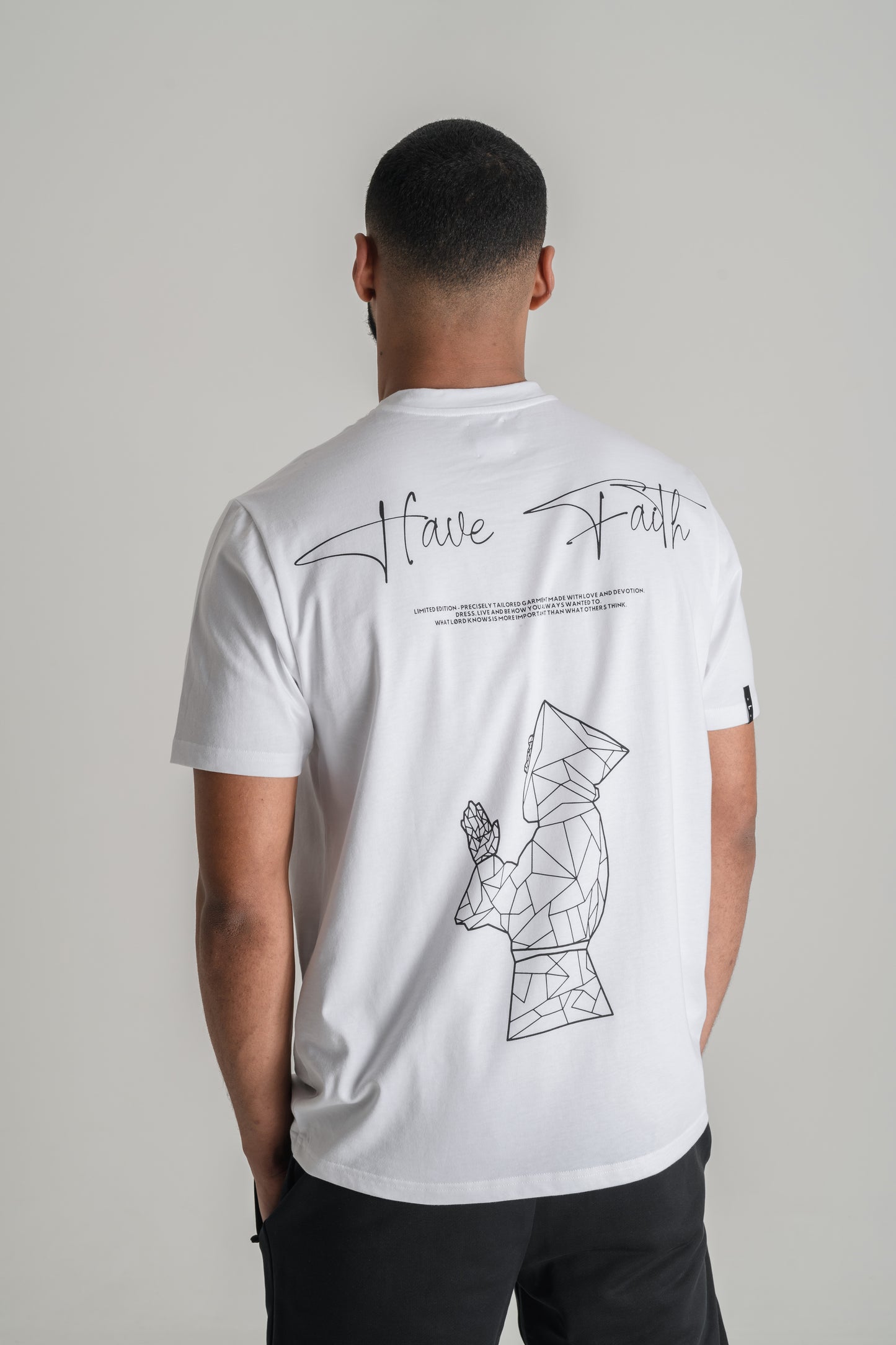 Lørd have faith white tee shirt