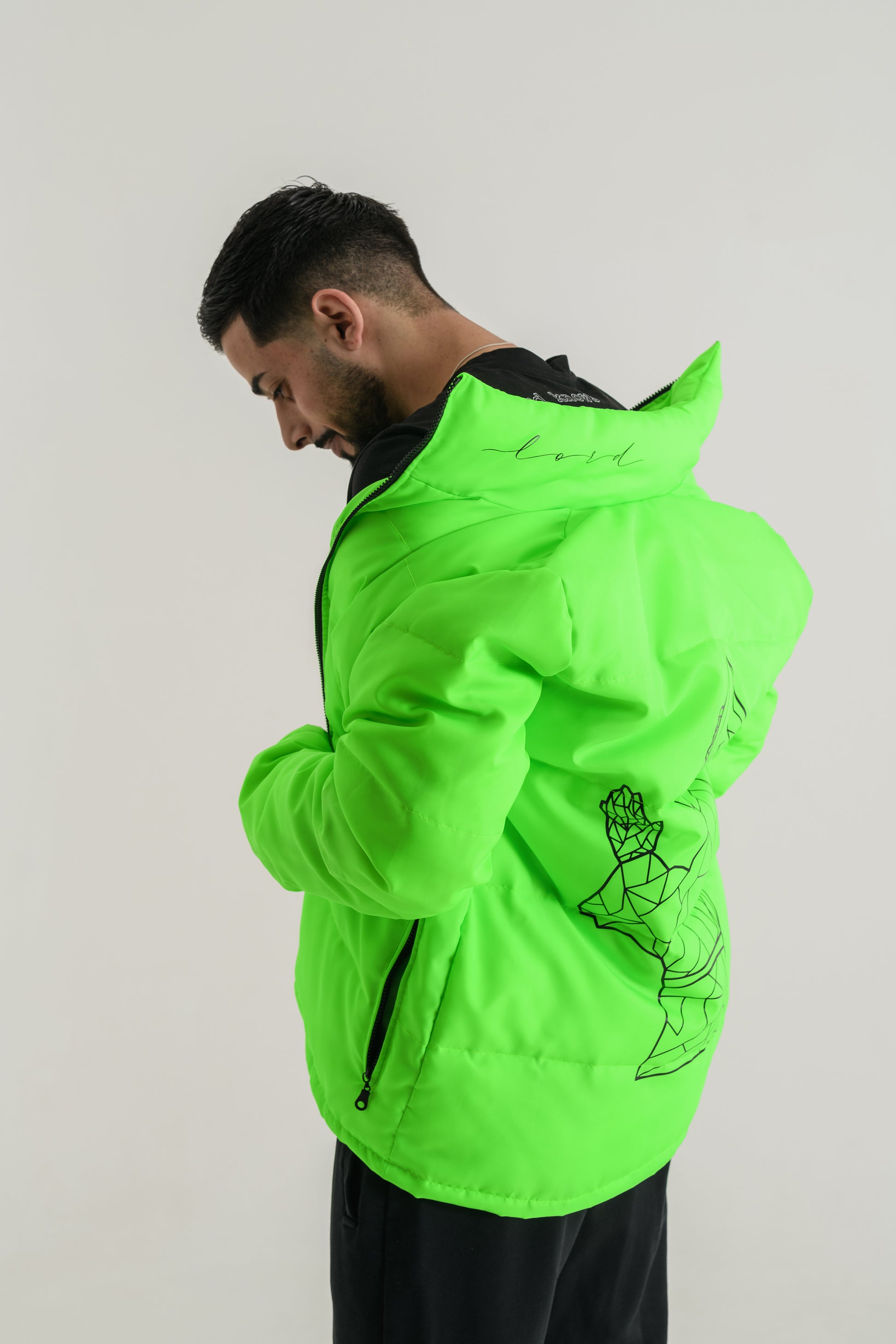 fhash green puffer jacket Lørd