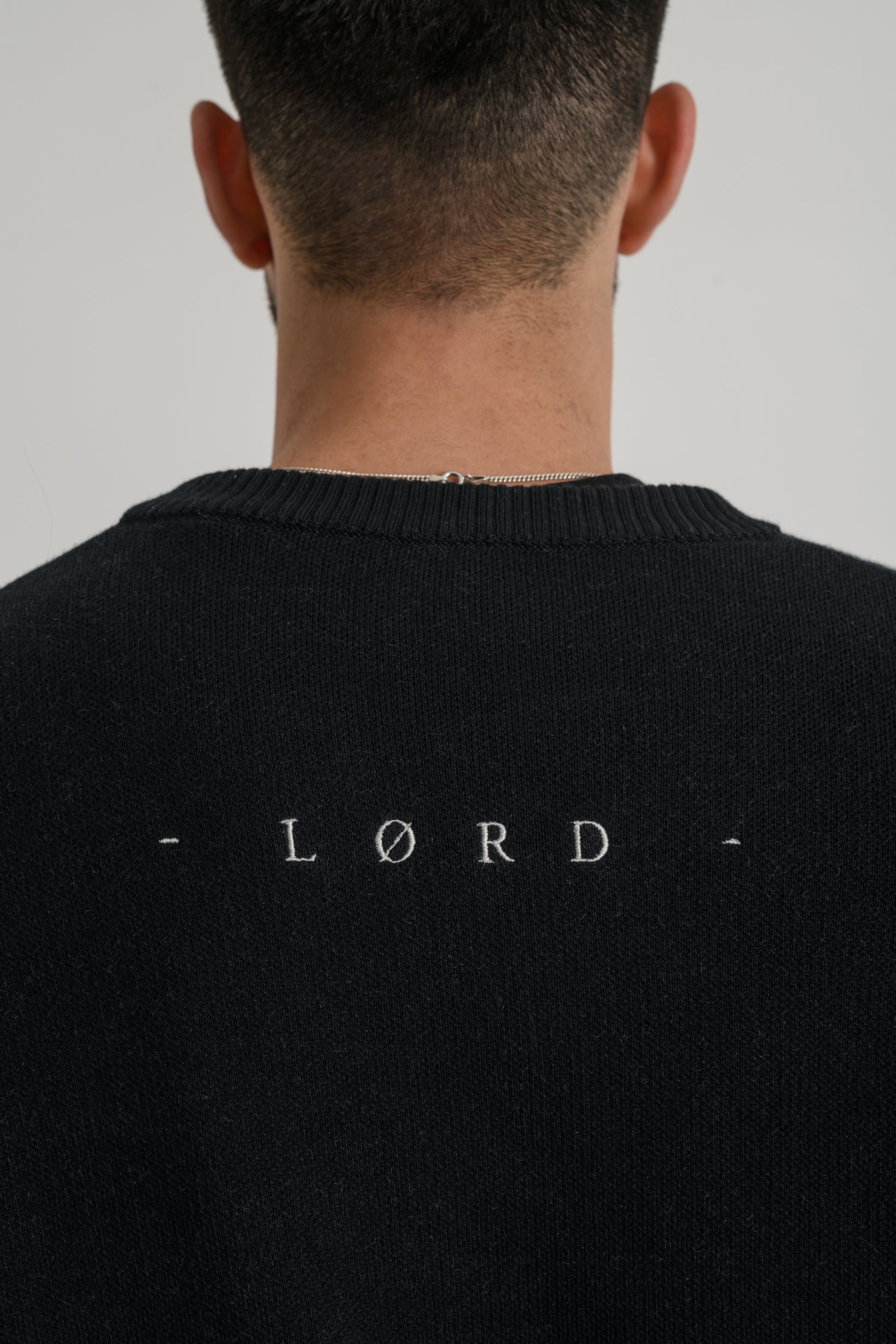 Lørd side logo black knit jumper